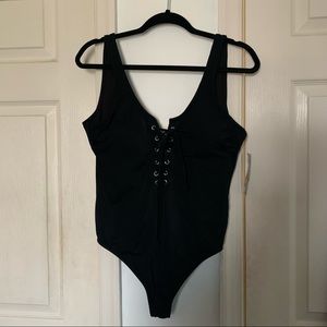NEW California Waves Black One Piece Bathing Suit Size XL